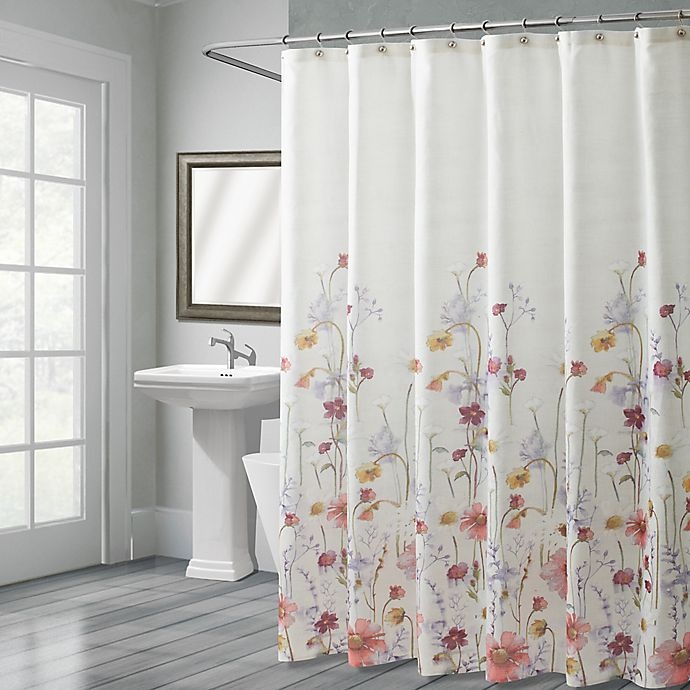 slide 1 of 1, Croscill Pressed Flowers Shower Curtain, 72 in x 96 in