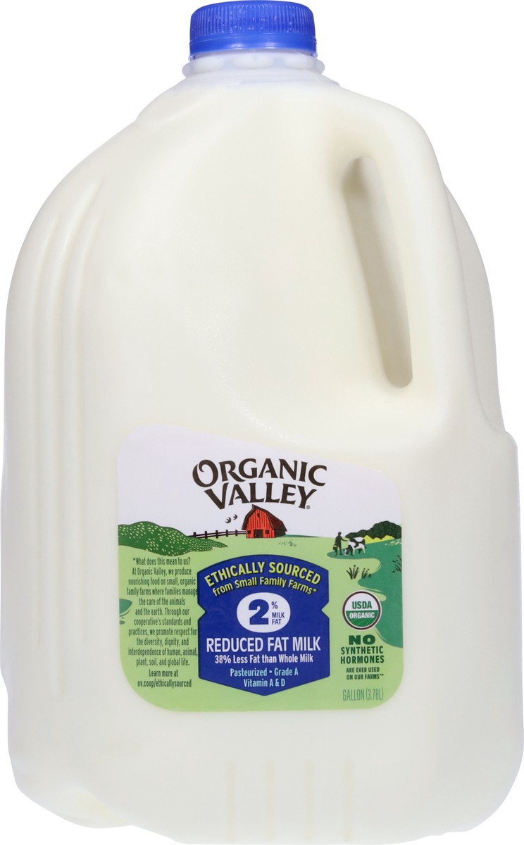 slide 4 of 9, Organic Valley 2% Milk Fat Reduced Fat Milk 1 gal, 1 gal