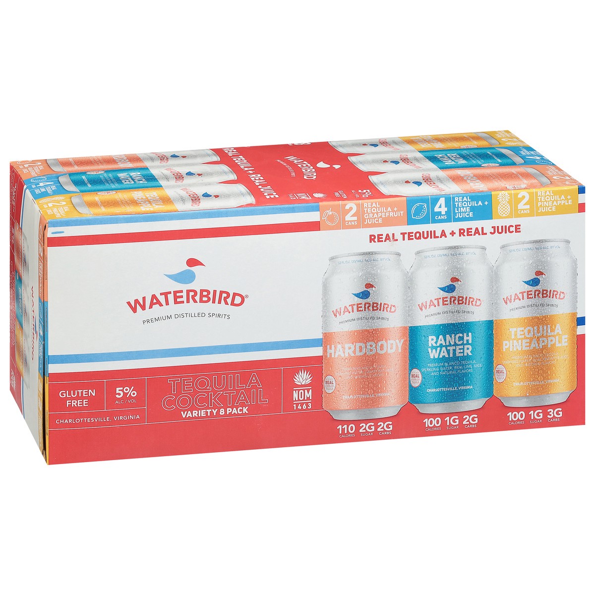 slide 3 of 4, Waterbird Tequila Variety 8pk, 8 ct; 12 oz