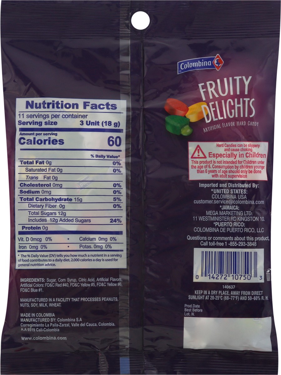slide 4 of 14, Colombina Fruity Delights Artificial Flavor Hard Candy - 7 oz, 7 oz