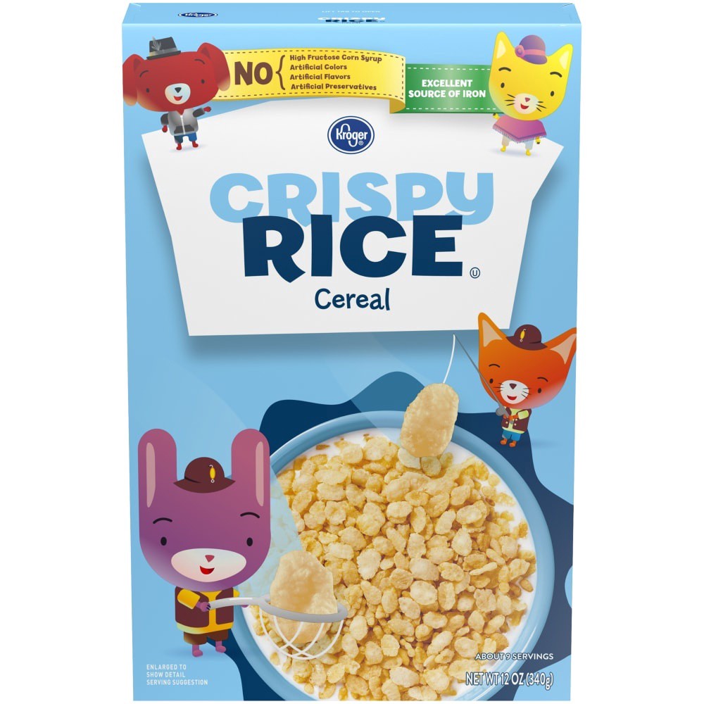 slide 1 of 1, Kroger Crispy Rice Cereal, 12 oz