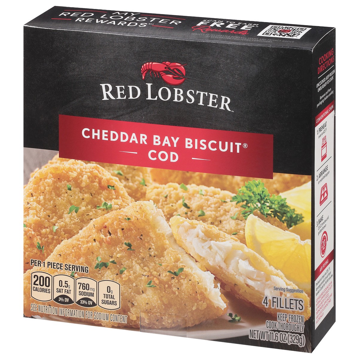 slide 4 of 11, Red Lobster Cheddar Bay Biscuit Cod, 11.6 oz