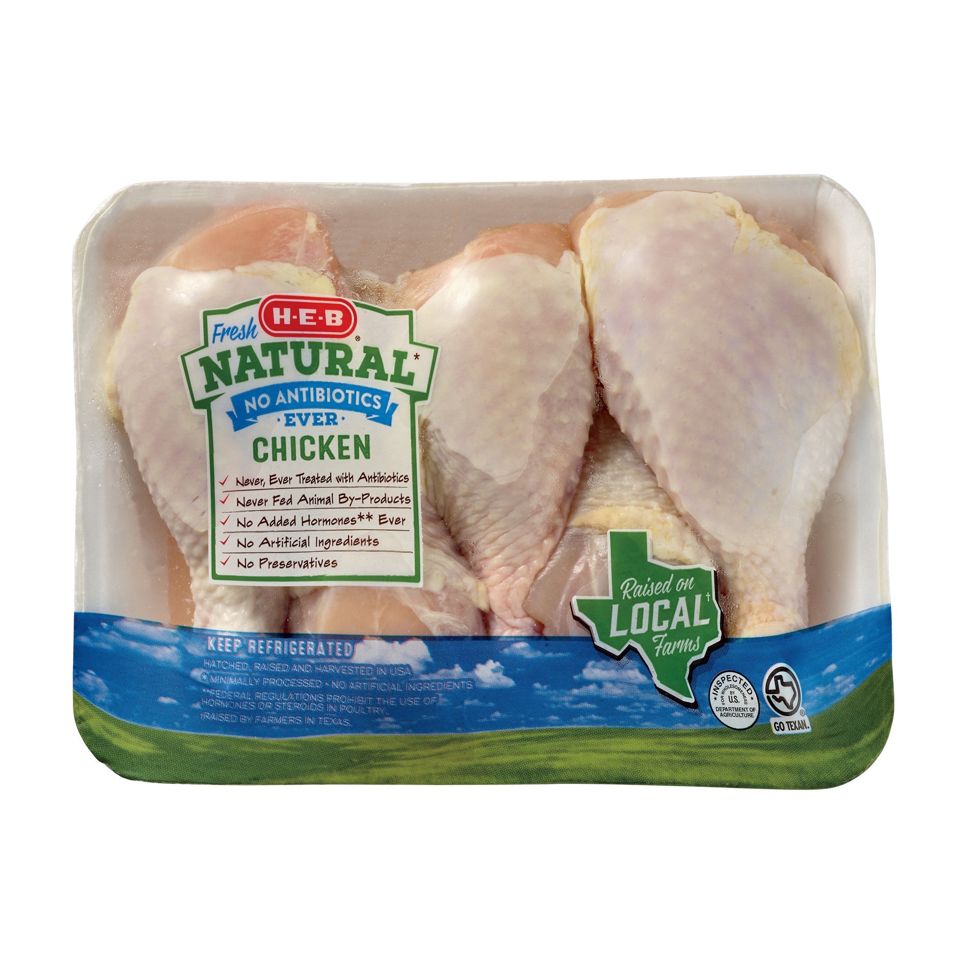 slide 1 of 1, H-E-B Natural Choice Chicken Drumsticks, per lb
