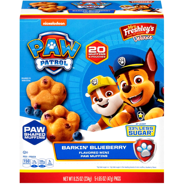 slide 1 of 1, Mrs. Freshley's Paw Patrol Blueberry Mini Mffns, 8.25 oz