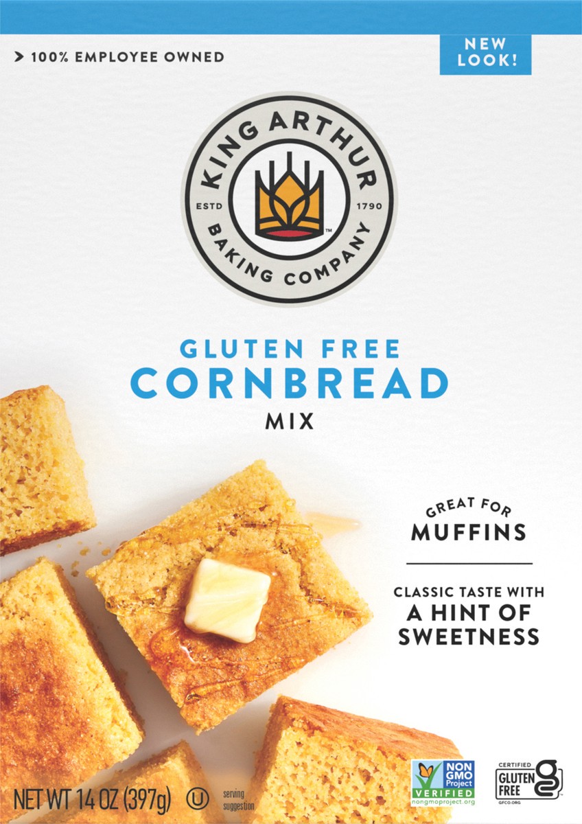 slide 1 of 6, King Arthur Gluten Free Cornbread Mix, 14 oz