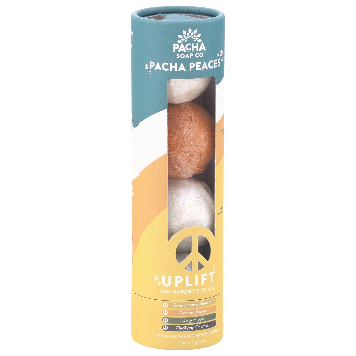 slide 9 of 12, Pacha Soap Co. Uplift Assorted Froth Bombs 4 - 2 oz Each, 4 ct