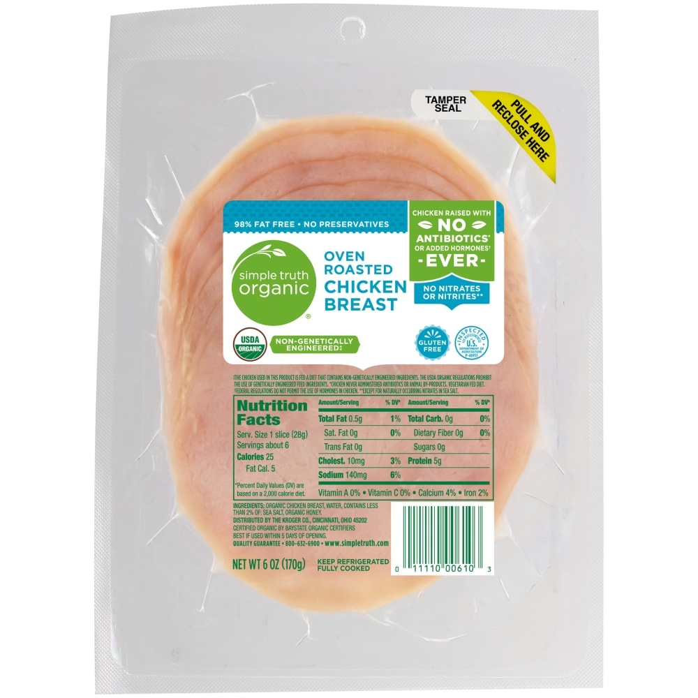 slide 1 of 1, Simple Truth Oven Roasted Chicken Breast, 1 ct