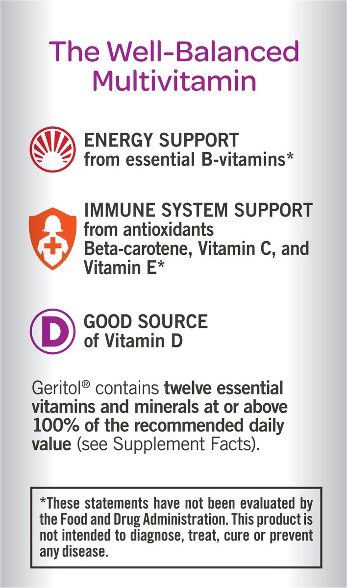 slide 4 of 8, Geritol Multi Vitamin Complt Minrl Supplmnt, 100 ct