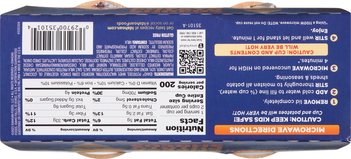 slide 8 of 9, Idahoan Triple Cheese Shreds Cups, 2 ct