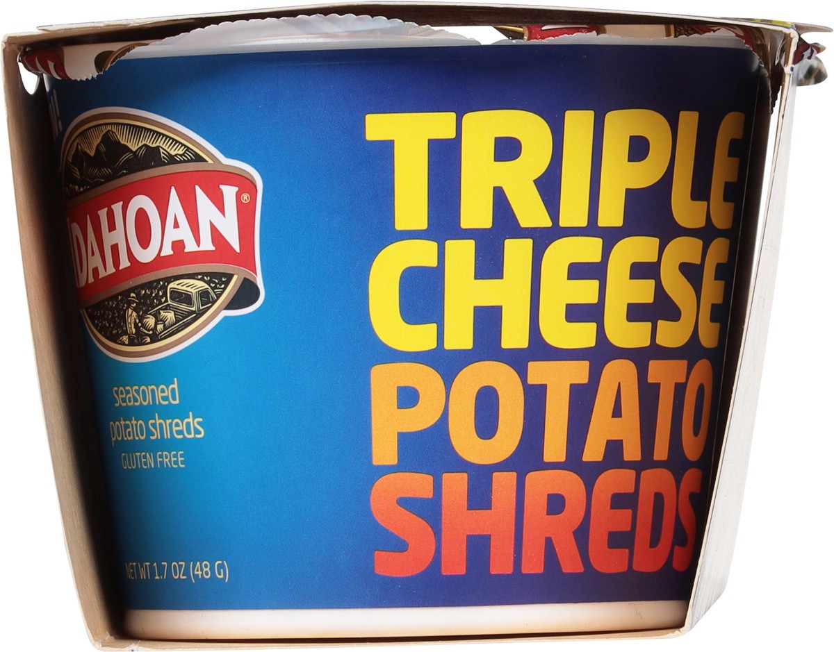 slide 9 of 9, Idahoan Triple Cheese Shreds Cups, 2 ct