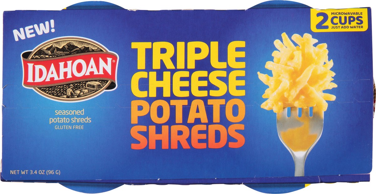 slide 4 of 9, Idahoan Triple Cheese Shreds Cups, 2 ct