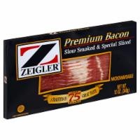 slide 1 of 1, Zeigler Slow Smoked Special Sliced Premium Bacon, 12 oz