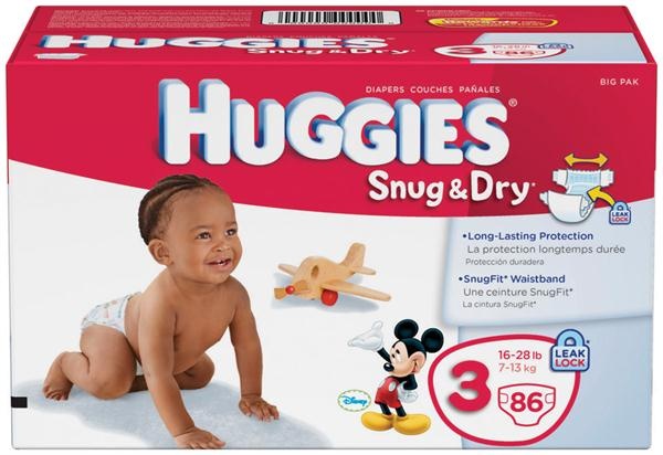 slide 1 of 1, Huggies Snug & Dry Big Pack Diapers Size 3, 86 ct