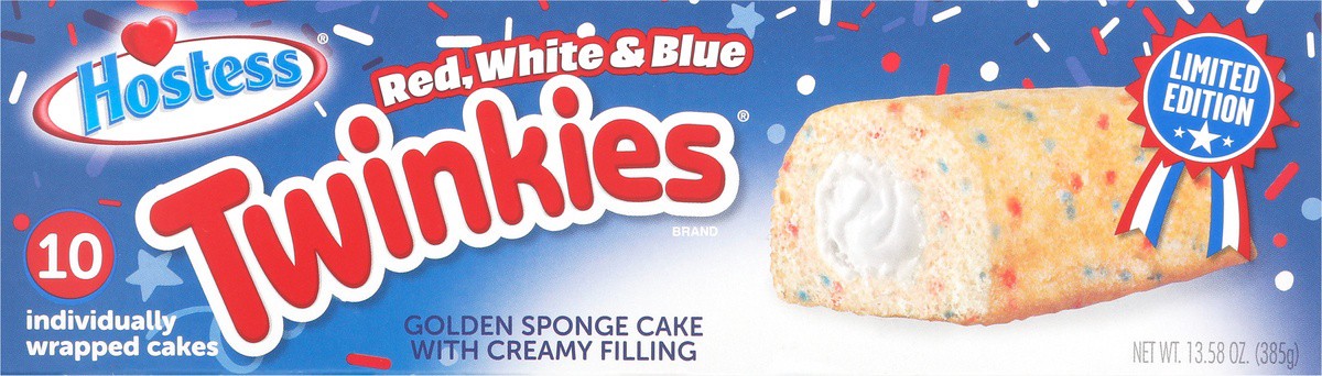 slide 3 of 9, Hostess Red White & Blue Twinkies, 10 ct