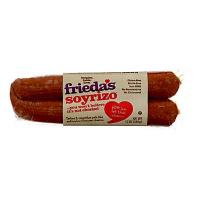 slide 1 of 1, Frieda's Meatless Soy Chorizo, 12 oz