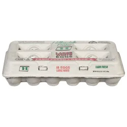Hillandale Farms Large White Farm Fresh Eggs 18 ea
