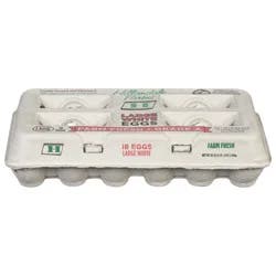 Hillandale Farms Large White Farm Fresh Eggs 18 ea