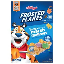 Frosted Flakes Kellogg's Frosted Flakes Cold Breakfast Cereal Original with Vanilla Flavored Marshmallows, 10.6 oz