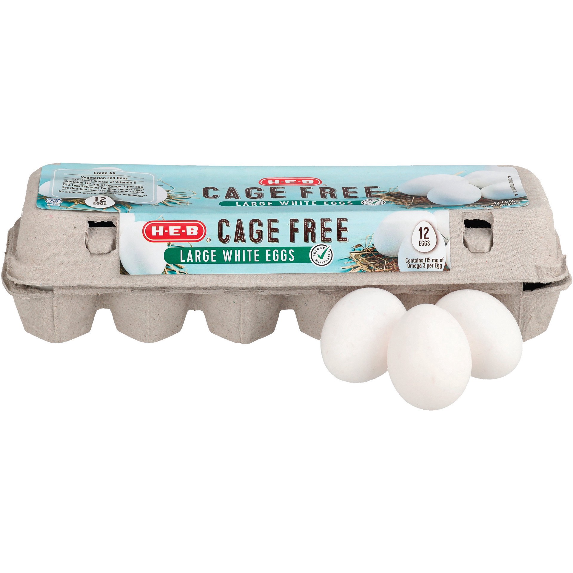 slide 1 of 1, H-E-B Grade AA Large Eggs, 12 ct