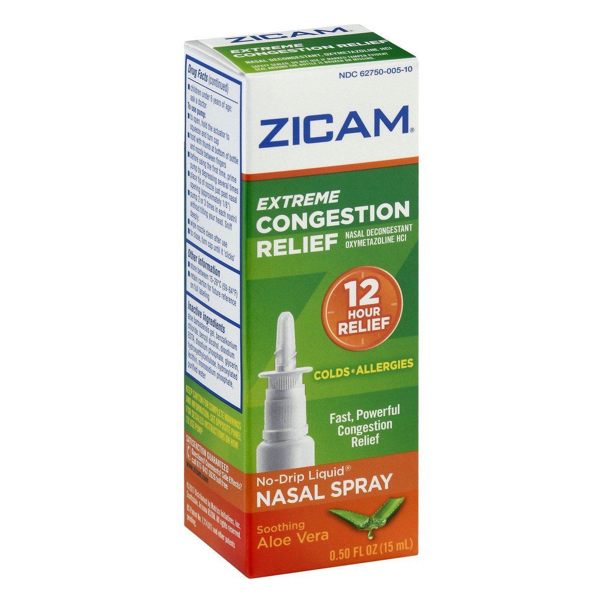 slide 8 of 9, Zicam Extreme Congestion Relief Nasal Spray With Aloe Vera, 0.5 oz