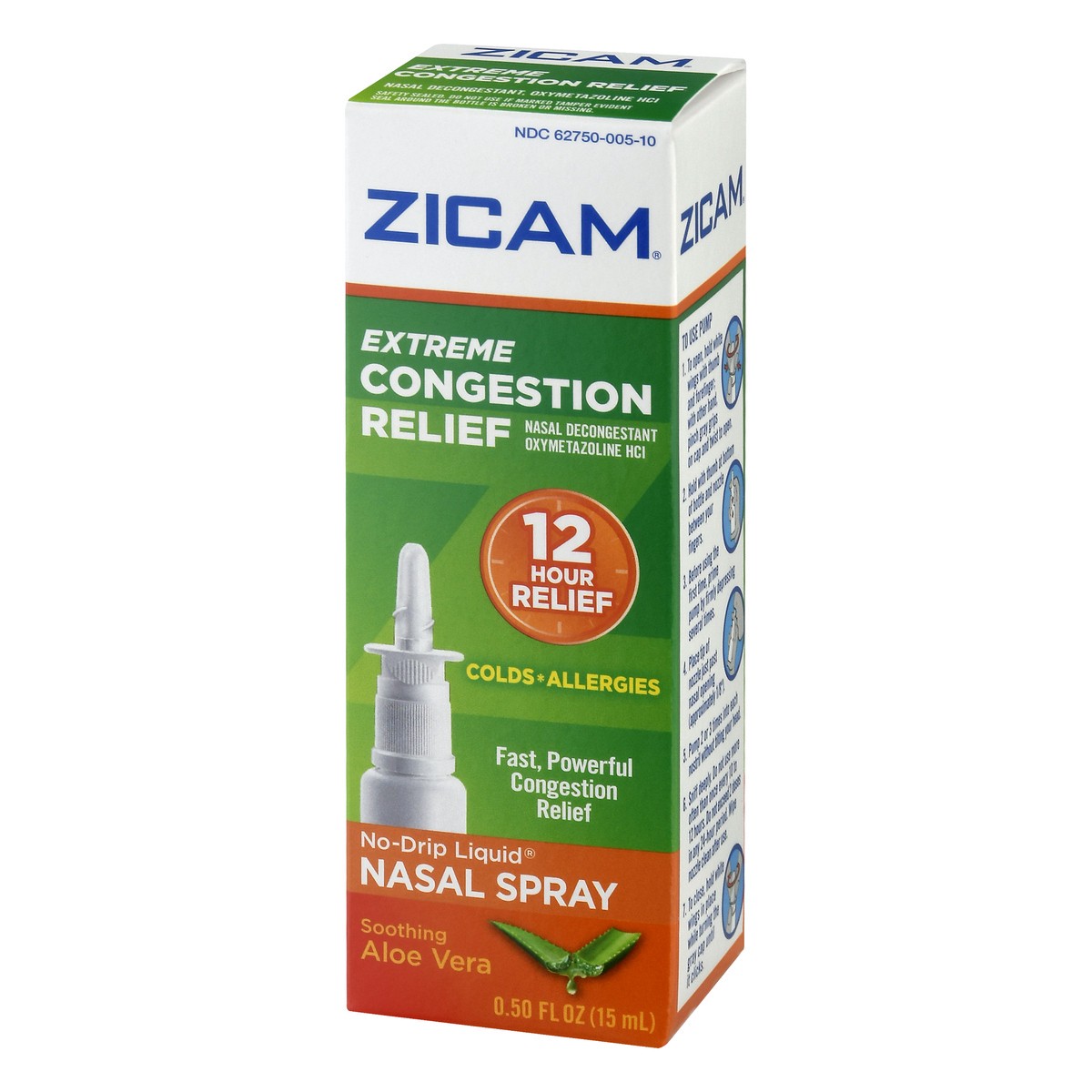 slide 4 of 9, Zicam Extreme Congestion Relief Nasal Spray With Aloe Vera, 0.5 oz