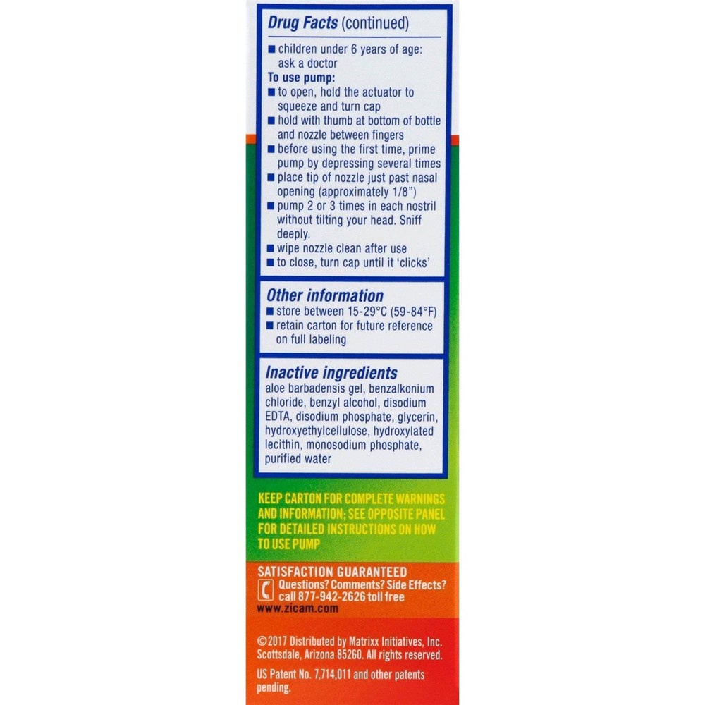 Zicam Extreme Congestion Relief Nasal Spray With Aloe Vera 0.5 oz Shipt