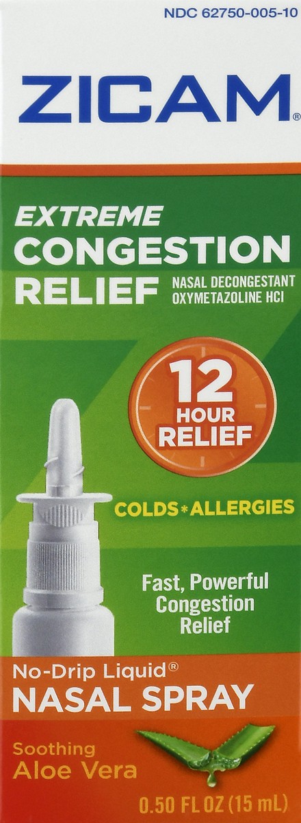 slide 2 of 9, Zicam Extreme Congestion Relief Nasal Spray With Aloe Vera, 0.5 oz