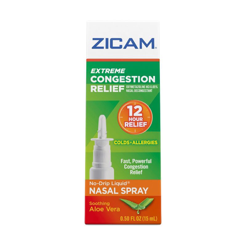 slide 1 of 9, Zicam Extreme Congestion Relief Nasal Spray With Aloe Vera, 0.5 oz