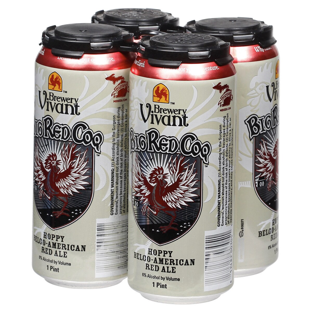 slide 3 of 17, Brewery Vivant Big Red Coq Ale, 4 ct; 16 fl oz