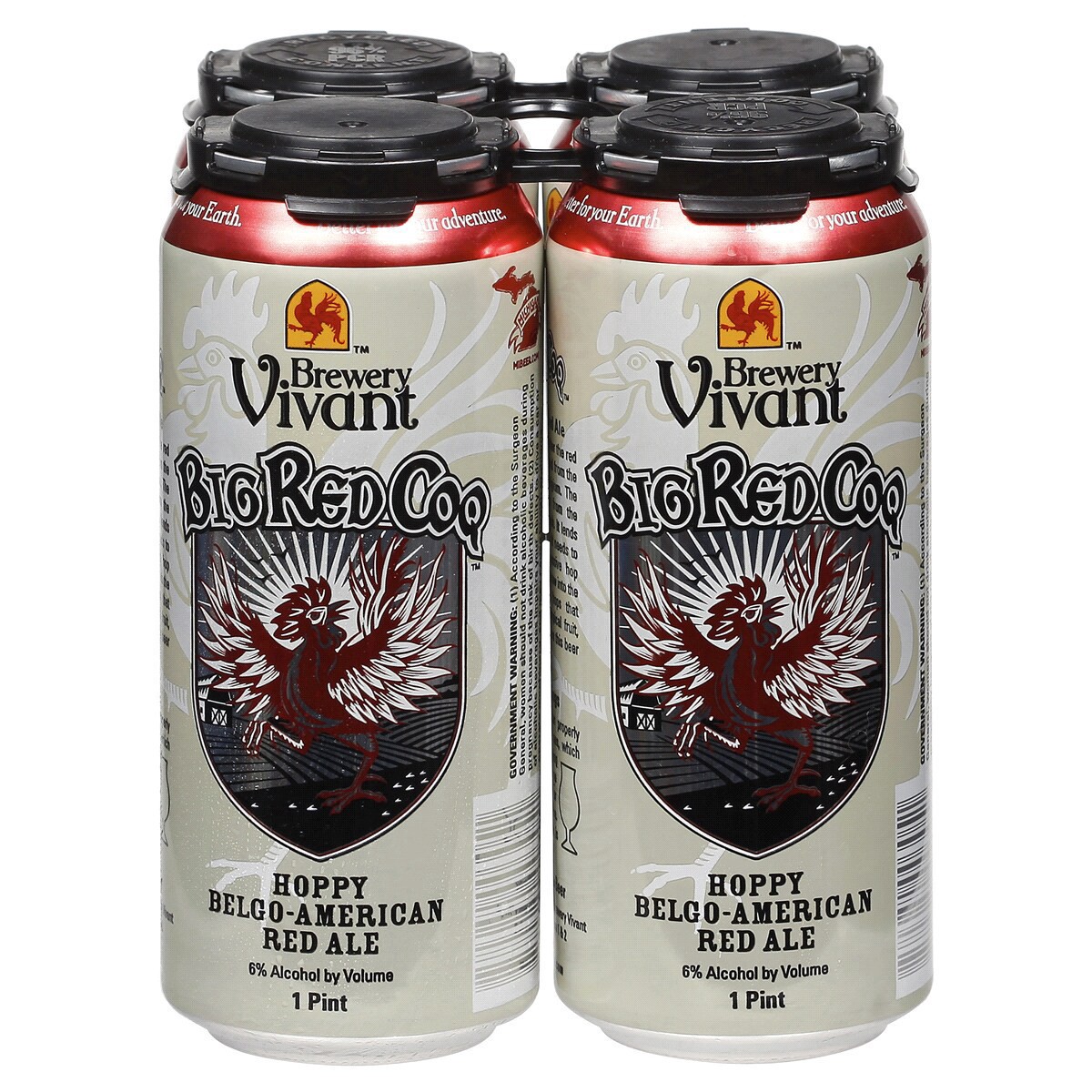 slide 1 of 17, Brewery Vivant Big Red Coq Ale, 4 ct; 16 fl oz