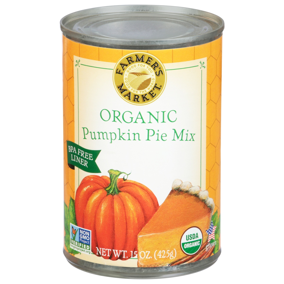 slide 1 of 1, Farmer's Market Organic Pumpkin Pie Mix, 15 oz