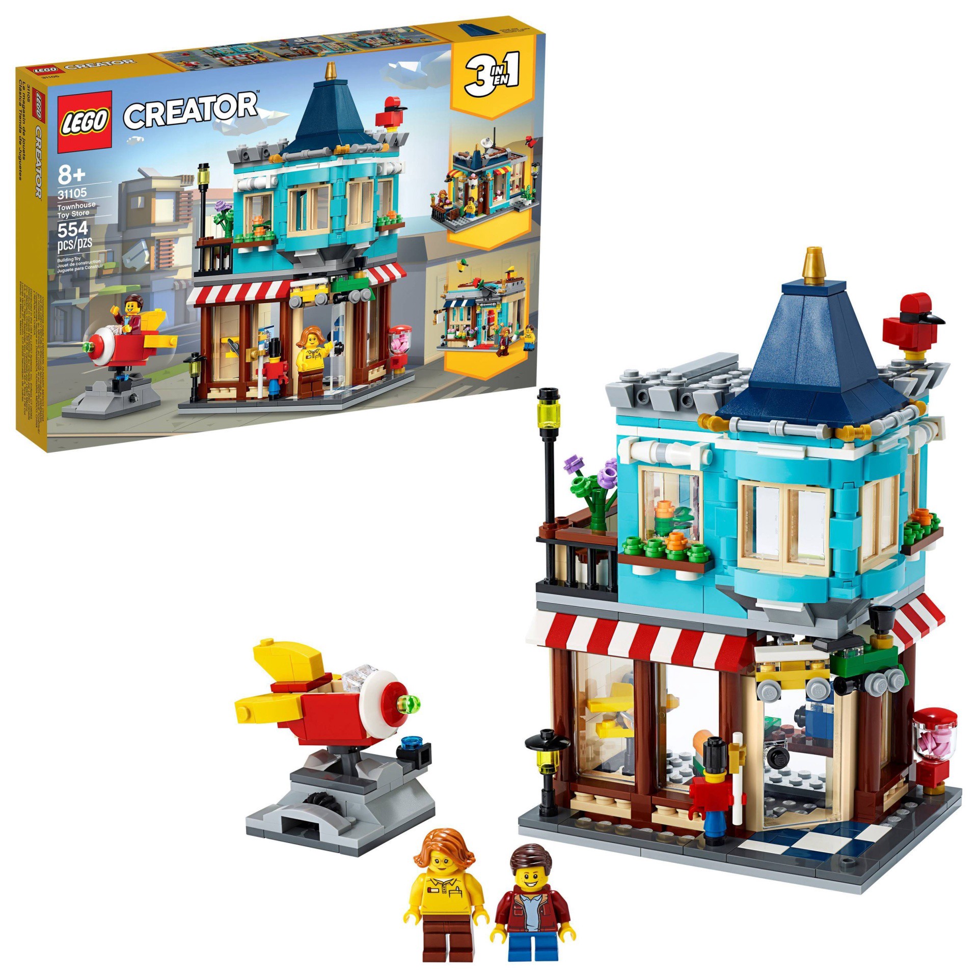 slide 1 of 7, LEGO Creator 3-in-1 Townhouse Toy Store Cool Building Kit 31105, 1 ct