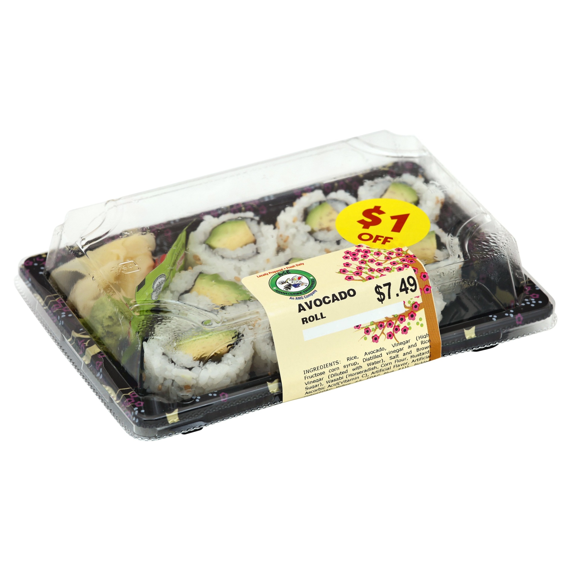 slide 1 of 1, ACE Sushi Avocado Roll, 1 ct