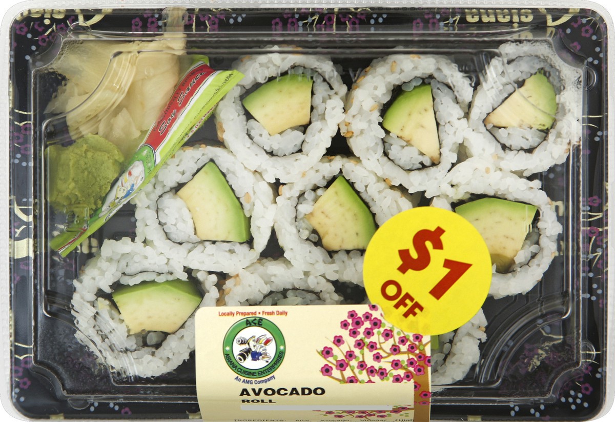 slide 1 of 5, ACE Sushi Avocado Roll 5 oz, 5 oz