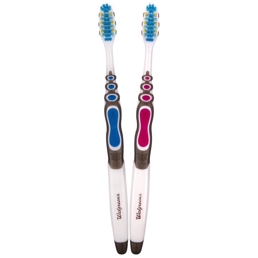 slide 3 of 3, Walgreens Deep Clean Bacteria Guard Toothbrushes, Soft, 2 ct