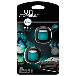 Downy Unstopables Febreze Unstopables Car Odor-Eliminating Car Freshener Vent Clip Fresh Scent, .07 oz. Car Vent Clip, 2 Count