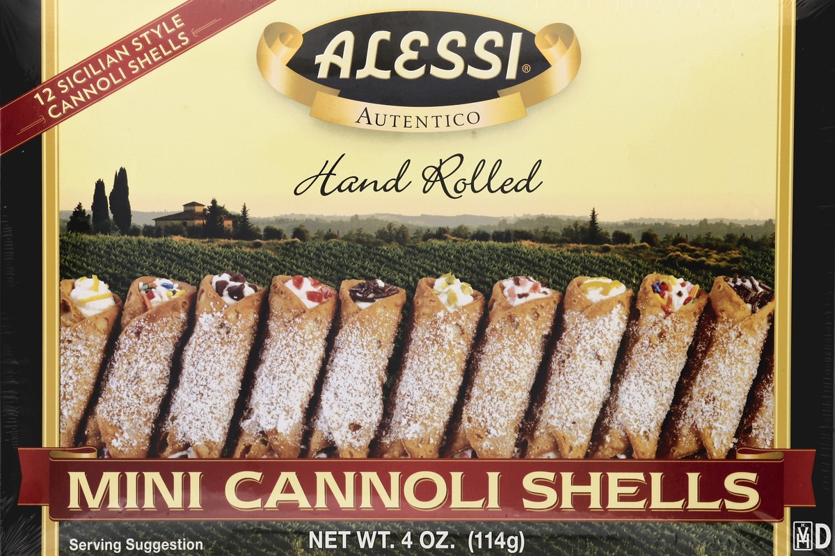 slide 3 of 4, Alessi Cannoli Shells, Mini, 4 oz