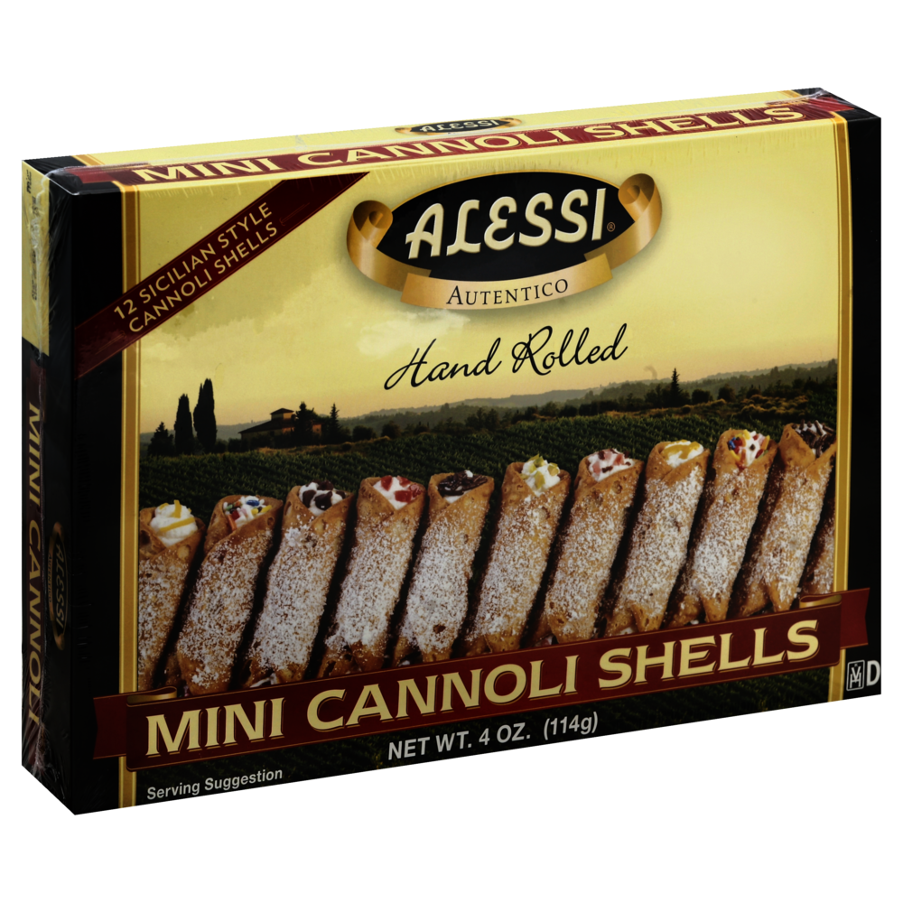 slide 1 of 2, Alessi Mini Sicilian Style Cannoli Shells, 3 oz