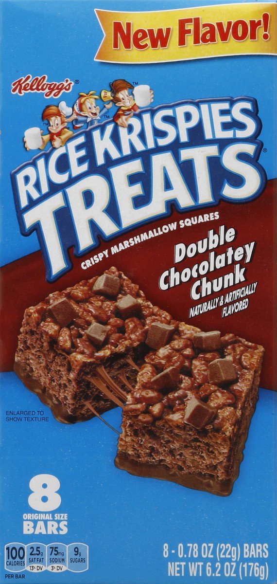 slide 5 of 6, Rice Krispies Treats Double Chocolatey Chunk Crispy Marshmallow Squares, 8 ct; 6.2 oz