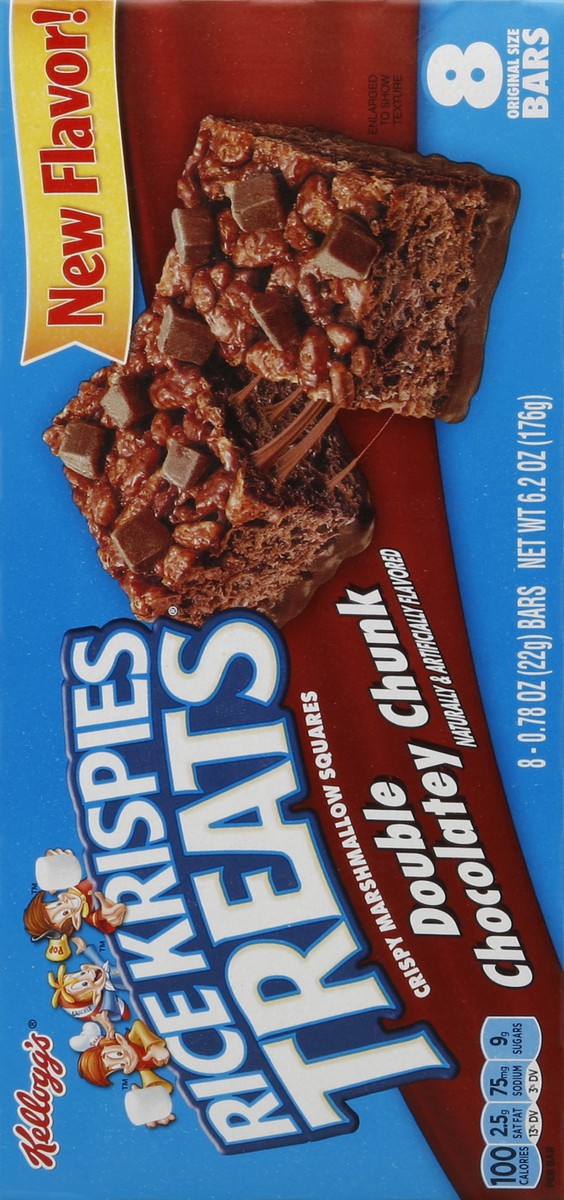 slide 6 of 6, Rice Krispies Treats Double Chocolatey Chunk Crispy Marshmallow Squares, 8 ct; 6.2 oz