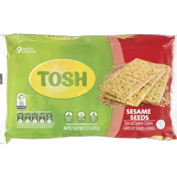 Tosh Galletas Ajonjoli (Sesame Crackers) 9-0.952Oz Packets