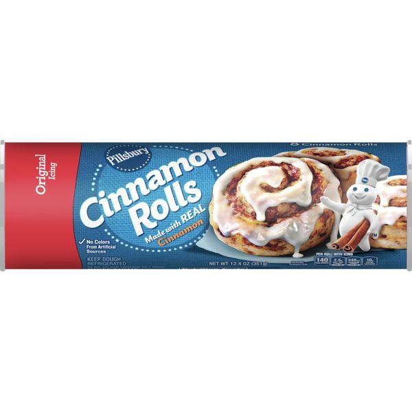 slide 1 of 1, Pillsbury Cinnamon Rolls, Original Icing, , 12, 8 ct; 12.4 oz