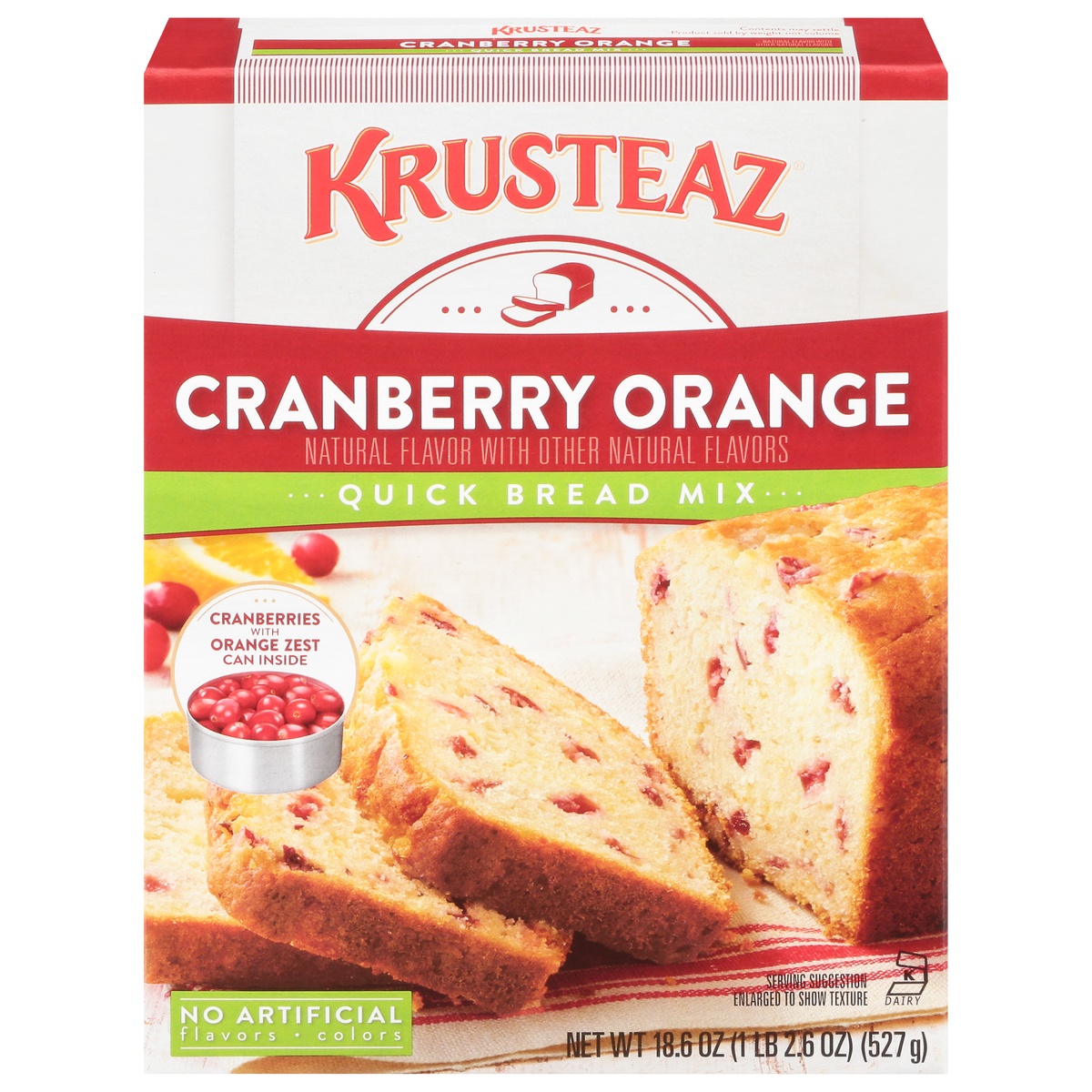 slide 1 of 1, Krusteaz Cranberry Orange Quick Bread Mix, 1 ct