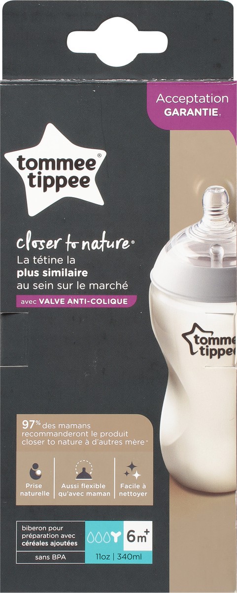 slide 3 of 11, Tommee Tippee Closer to Nature 6 Months+ 11 Ounce Baby Bottle 1 ea, 11 oz