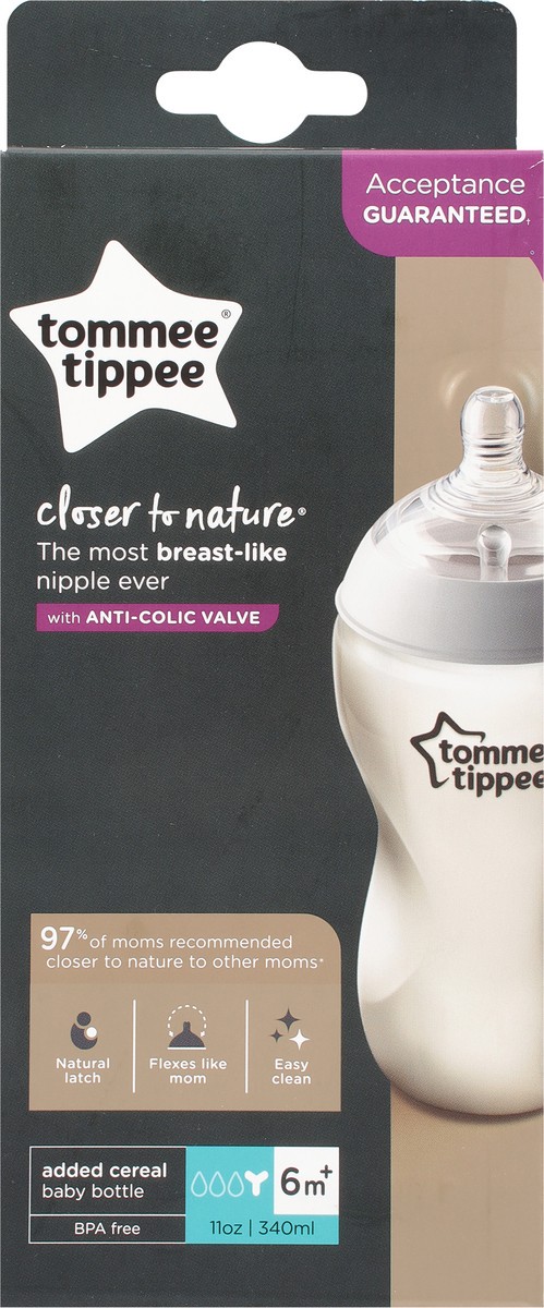 slide 6 of 11, Tommee Tippee Closer to Nature 6 Months+ 11 Ounce Baby Bottle 1 ea, 11 oz