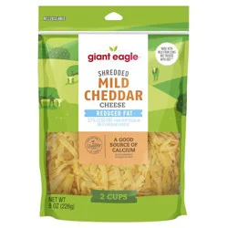 Giant Eagle Reduced Fat Shredded Mild Cheddar Cheese