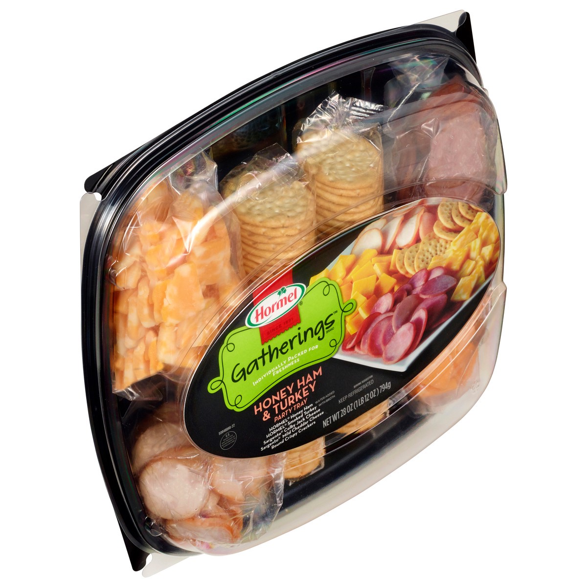 slide 9 of 13, Hormel Gatherings™ Hard Salami & Pepperoni Party Tray 28 oz. Container, 28 oz