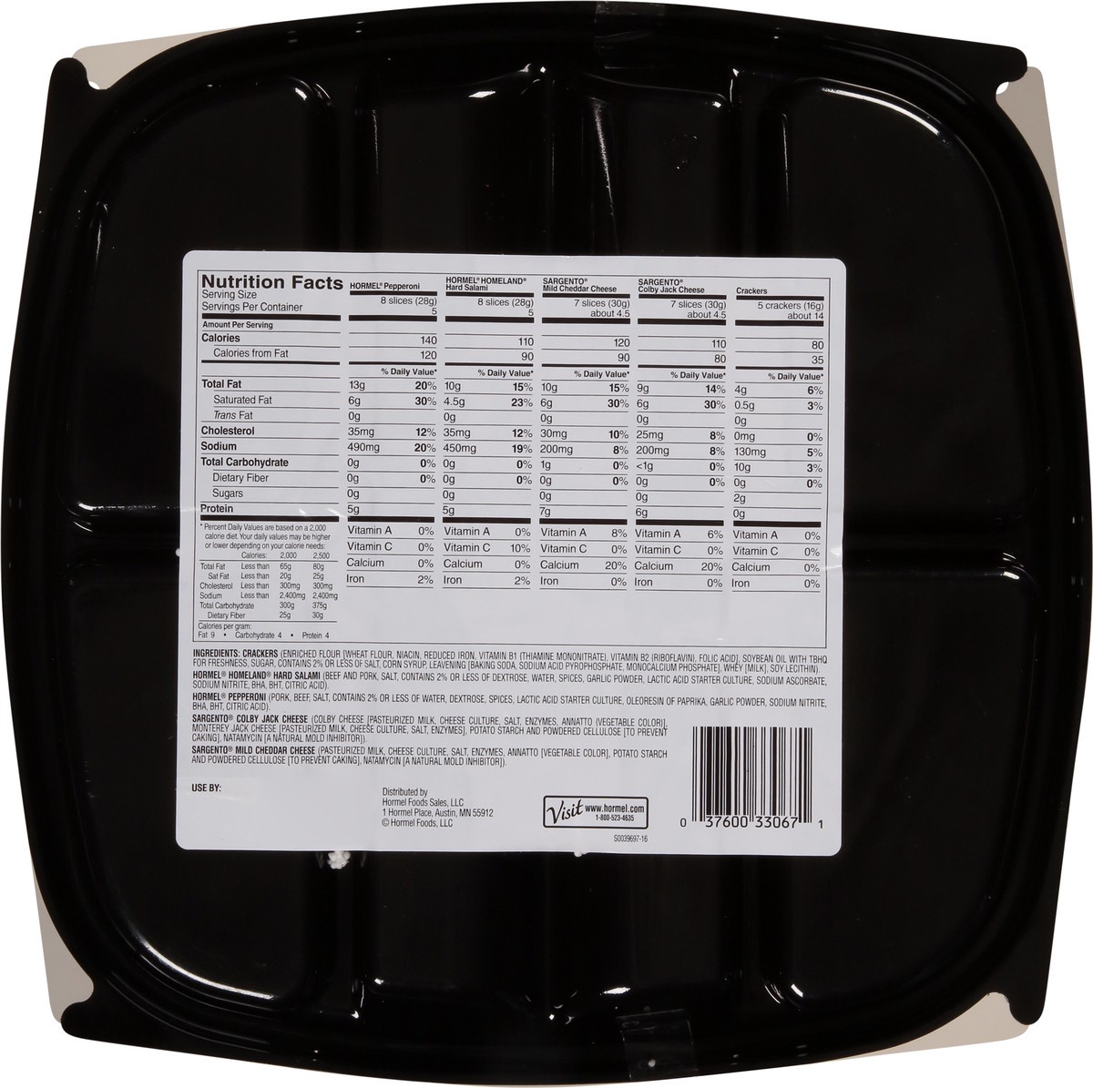 slide 10 of 13, Hormel Gatherings™ Hard Salami & Pepperoni Party Tray 28 oz. Container, 28 oz