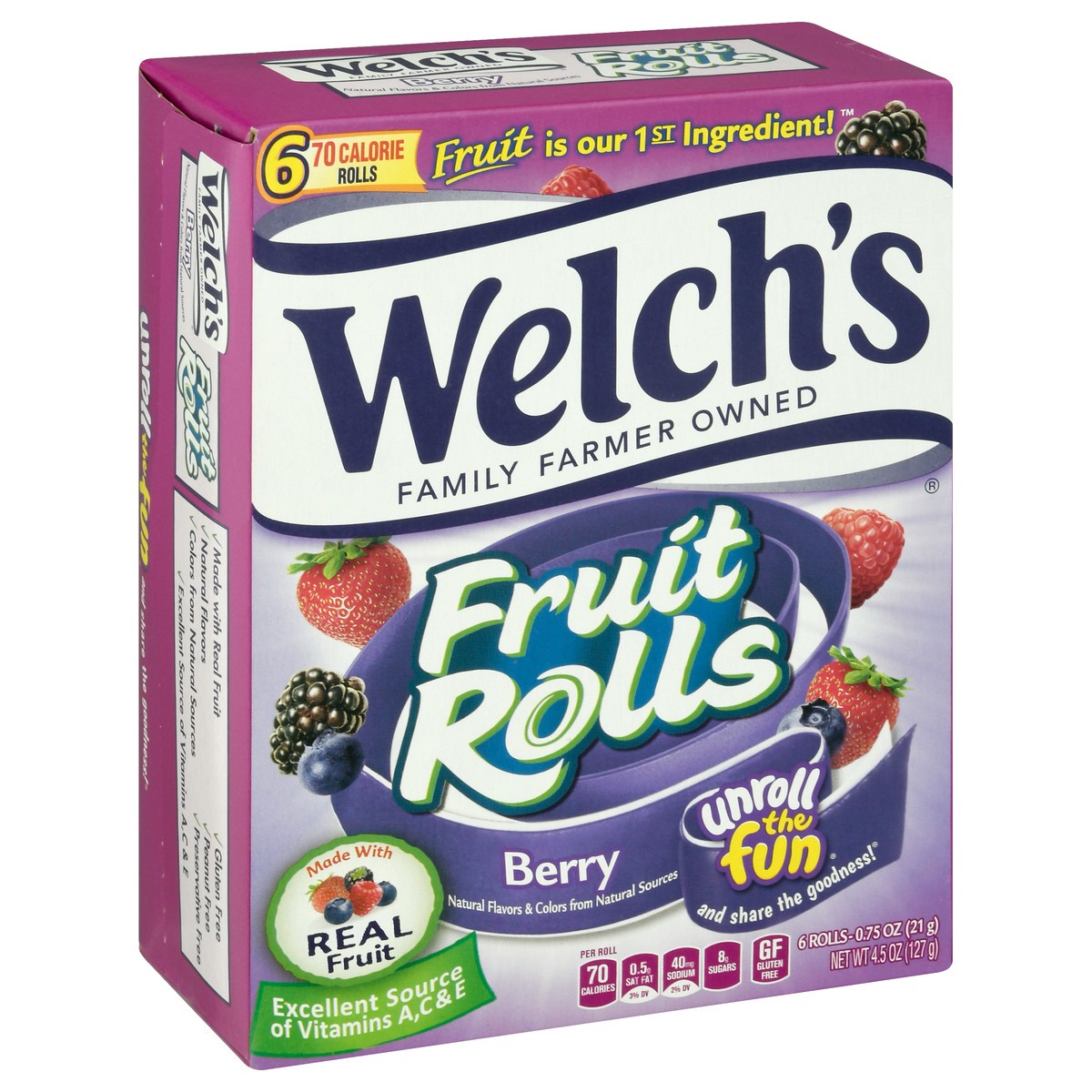 slide 12 of 13, Welch's Berry Fruit Rolls 6Ct, 0.75 oz