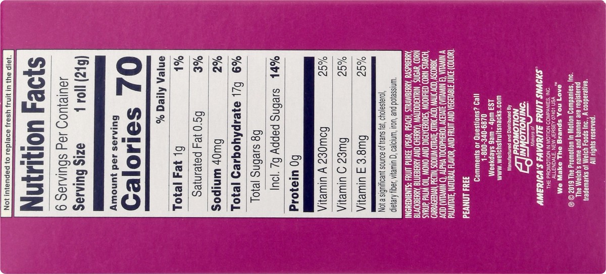 slide 2 of 13, Welch's Berry Fruit Rolls 6Ct, 0.75 oz